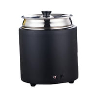 Magideal - Calentador De Sopa Olla De Sopa Caliente Aislada Calefacción Termostática Portátil Olla De Sopa Eléctrica De Acero Inoxidable Para Hacer Sopas Guisos Negro