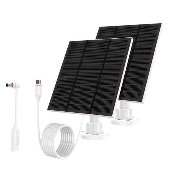 Panel solar LMDTYN 5W USB‑C impermeable (2 unidades)