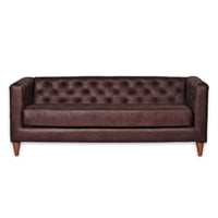 Latam Home - Sofá Brescia 3C Cuero Kentucky Café Moro