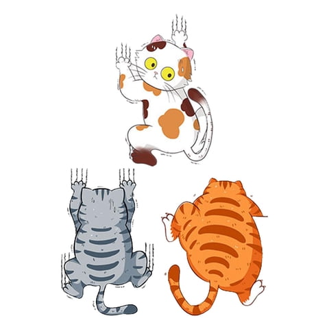 Magideal - 3 Uds Pegatinas Y Calcomanías Divertidas Para Coche De Gato, Pegatinas Para Arañazos De Gato Para Coches, Pegatinas Para Parachoques De Coche Para Sno , Sg