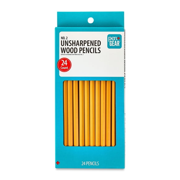 Lápices de Madera PenGear 2 HB Sin Sacar Punta 24 Unidades Amarillo