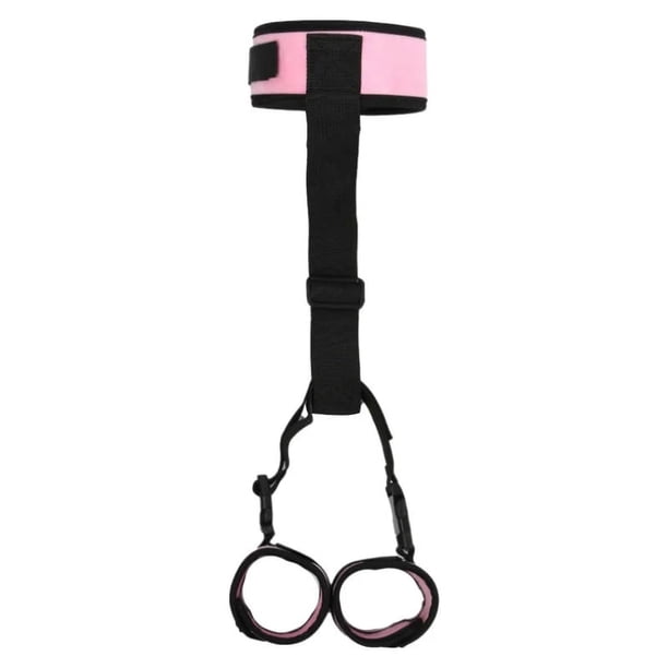 Soft Bondage Restraints BDSM Kit Couple Sex Toys Neck to Wrist Behind Back Handcuffs Collar Adult Sex Straps SM Game Play Gear
