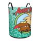 thumbnail image 2 of Los Castores Cascarrabias Cesta de lavandería de gran capacidad redonda con asa, bolsa para ropa sucia plegable, almacenamiento para dormitorio, baño y lavadero 44x35 cm, 2 of 6