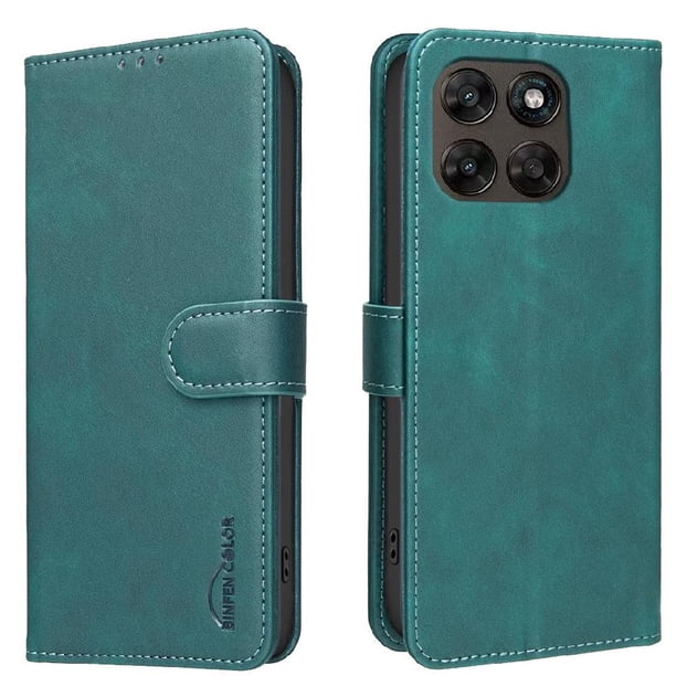Funda Billetera para Motorola Moto G67 Protección RFID y Soporte Ajustable Verde