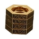 thumbnail image 4 of Anillo Hexagonal Geométrico Anillo Punk Gótico Banda Anillos De Dedo Apilables Gruesos Oro, 4 of 5