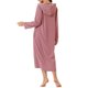 thumbnail image 3 of INSPIRE CHIC Bata con Capucha para Mujer con Cremallera, Manga Larga, Sudadera de Largo Completo con Bolsillos, Vestido de Descanso Suave, Talla S, Rosa Oscuro, 3 of 6