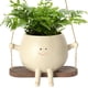 thumbnail image 1 of Macetas Swing Rostro, Macetas colgantes de pared, Maceta Smile Rostro de resina con flores, Plantas suculentas grandes, Diseño único de Rostro, Cadena de perlas Hillingtonia, Agradecimiento a madres y, 1 of 7