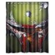 thumbnail image 1 of Cortina de ducha con diseño de tanque, juego de cortinas de baño con ganchos, tamaño 66 x 72 pulgadas, 1 of 3