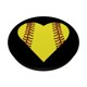 thumbnail image 2 of Soporte para teléfono móvil PopSockets Brave New Look Softbol Heart, 2 of 6