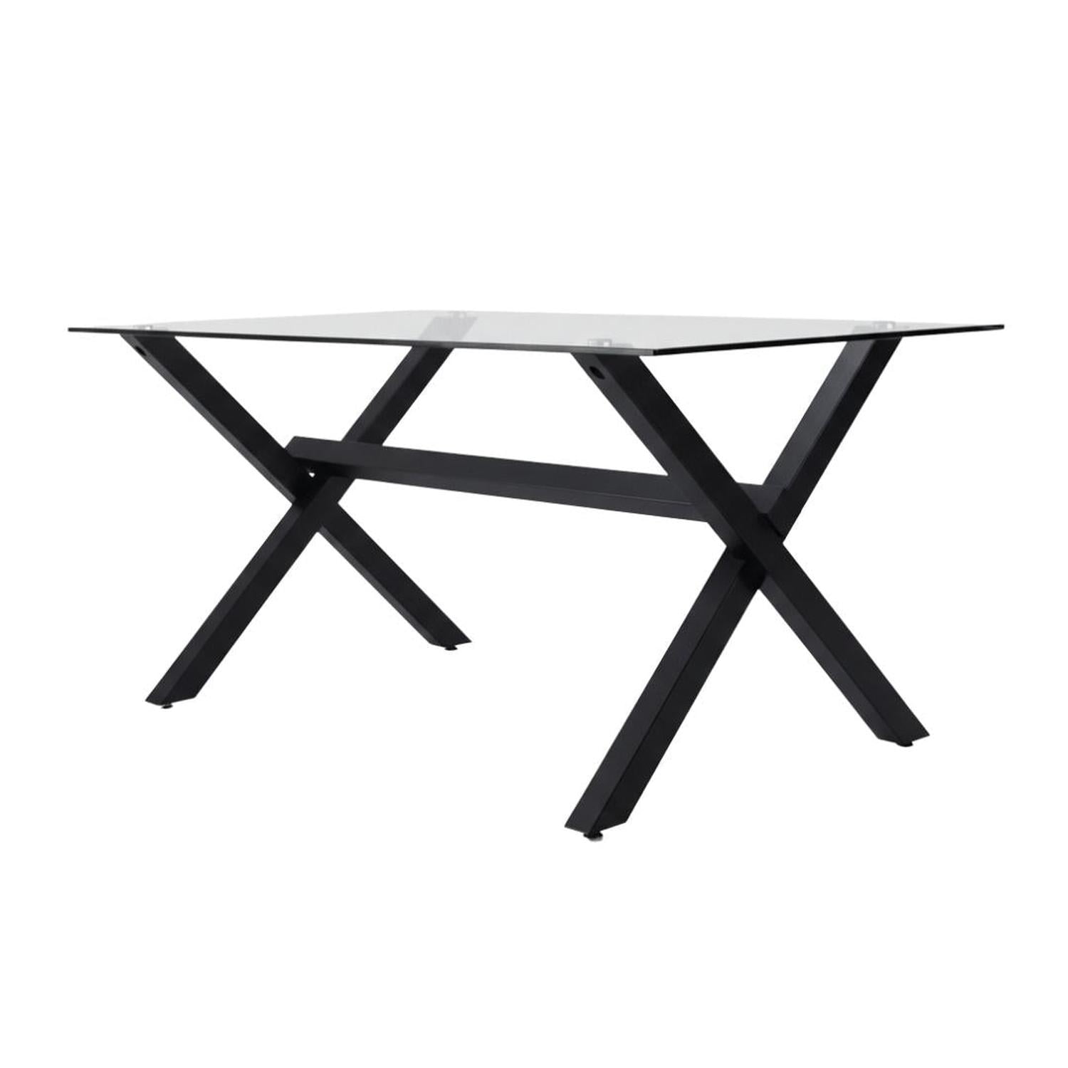 Pandalino - Mesa Rectangular Xinia 130x80 Cm | Metal Negro