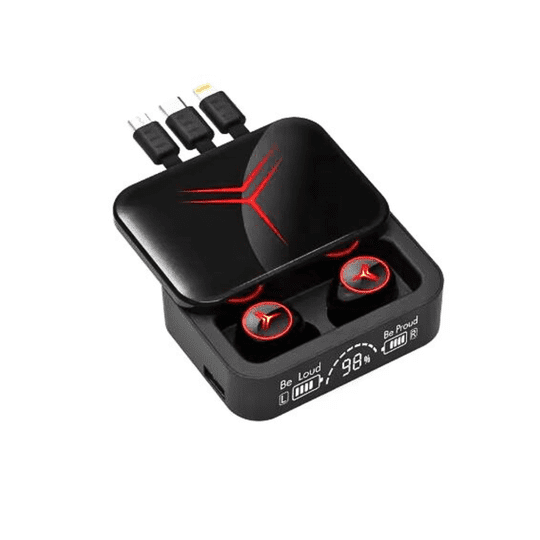 Genérico - Audifonos Inalambrico Con Caja De Carga 3 Cables 2000 Mah