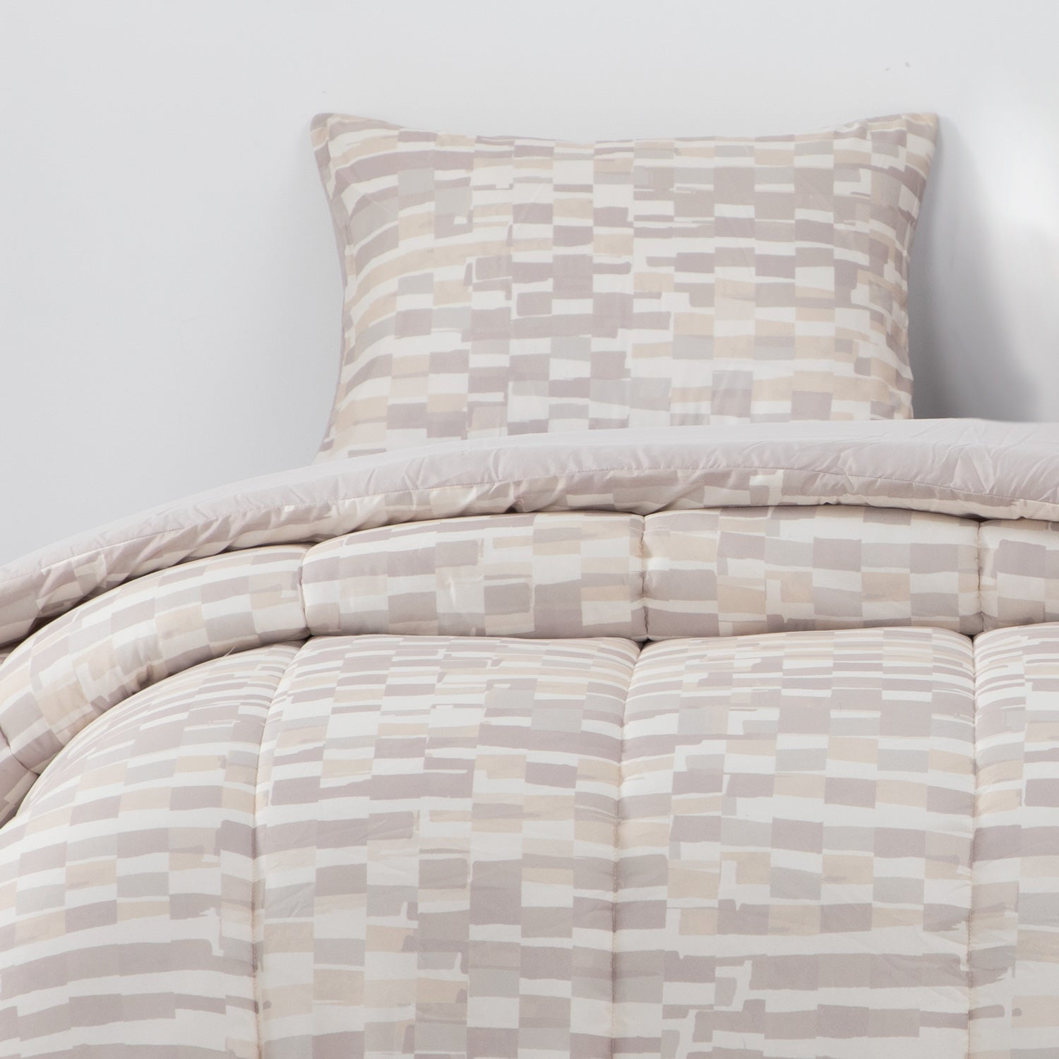 Dib - Plumon Reversible 1.5 Plaza Ladrillo Beige