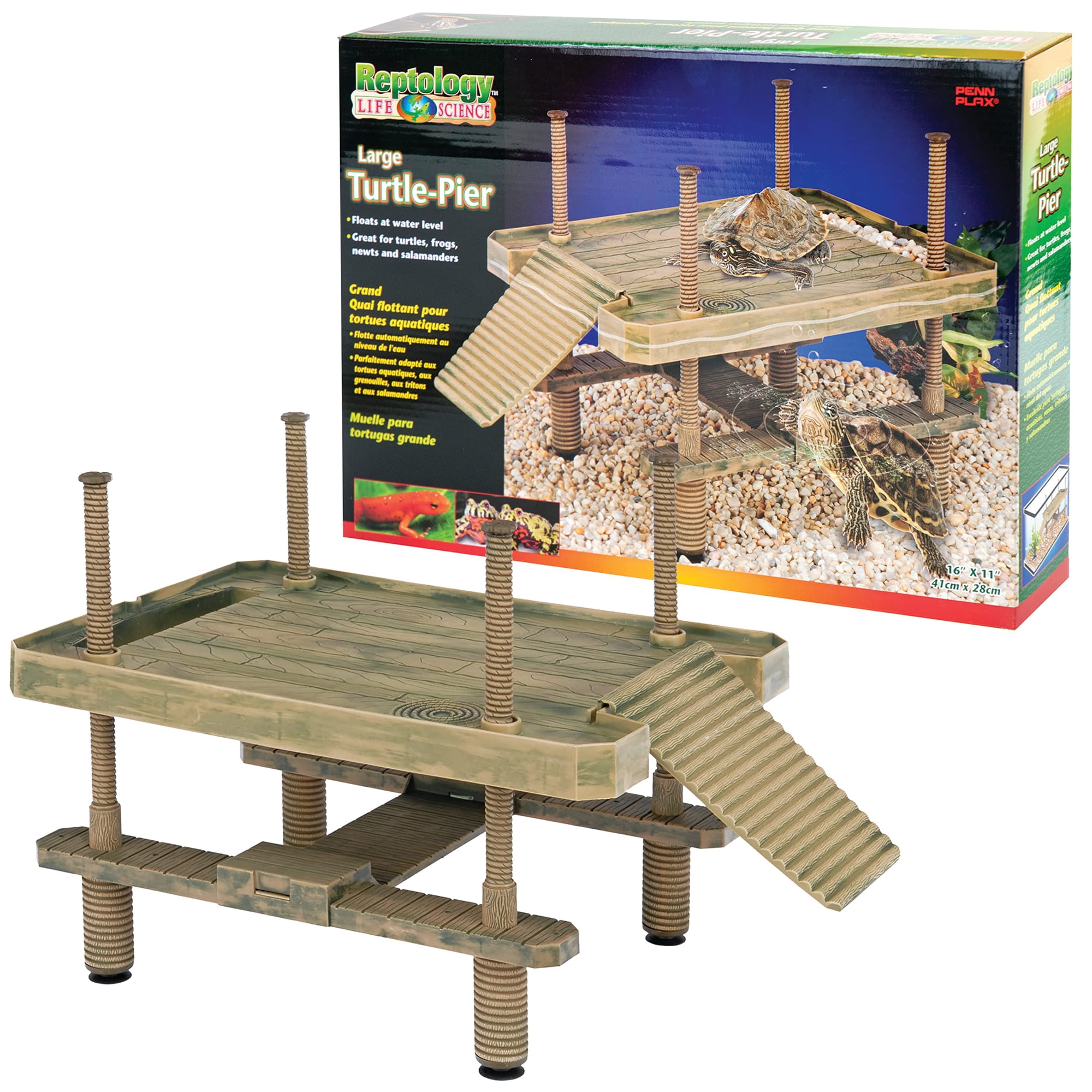 Muelle para tortugas acuáticas y plataforma para tomar el sol Penn-Plax REP603