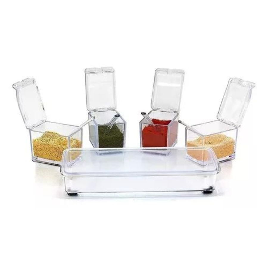 Click Ventas - Caja Organizador Condimentos De 4 Piezas Para Cocina