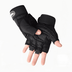 Crusec - Guantes Deportivos Con Muñequera Para Gym Crossfit Bicicleta