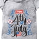 thumbnail image 2 of Conjunto de verano para gatear de manga corta para niños y niñas, color liso, con estampado del Día de la Independencia, de 0 a 24 meses, abrigado y térmico para bebé niña (gris A, 12-18 meses), 2 of 3