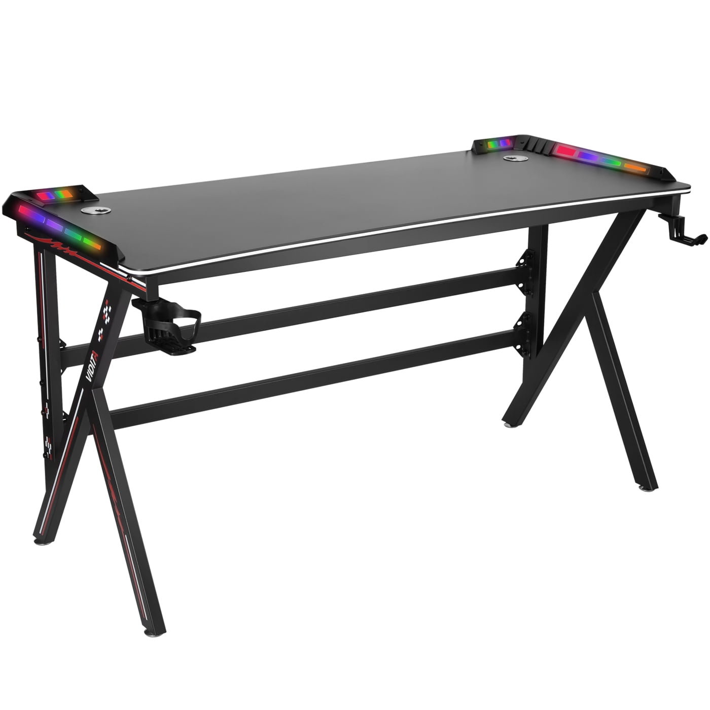 Vidita - Escritorio Gamer Mesa Gamer Profesional K-rgb 140 Cms Con Luces