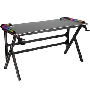 Vidita - Escritorio Gamer Mesa Gamer Profesional K-Rgb 140 Cms Con Luces