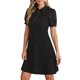 thumbnail image 4 of Vestidos Elegantes para Mujeres INSPIRE CHIC Vuelta a Clases Cuello con Lazo Manga Corta Abullonada Vestido para Trabajar S Negro, 4 of 5