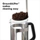 thumbnail image 3 of Cafetera francesa OXO Brew de acero inoxidable, 950 ml, 3 of 9