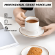 thumbnail image 2 of Juego de 4 tazas y platos de porcelana con borde d... Blanca, 2 of 3