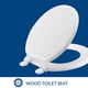 thumbnail image 2 of Asiento De Inodoro 400tta Redondo Duradero De Madera Blanco, 2 of 5