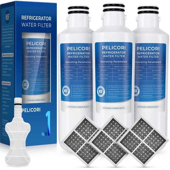 Filtro de agua Pelicori compatible con LRFS28XBS, paquete de 3