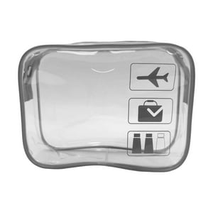 Genérico - Bolsa De Maquillaje Transparente Para Artículos Esenciales, Viaje, Baño, Gris
