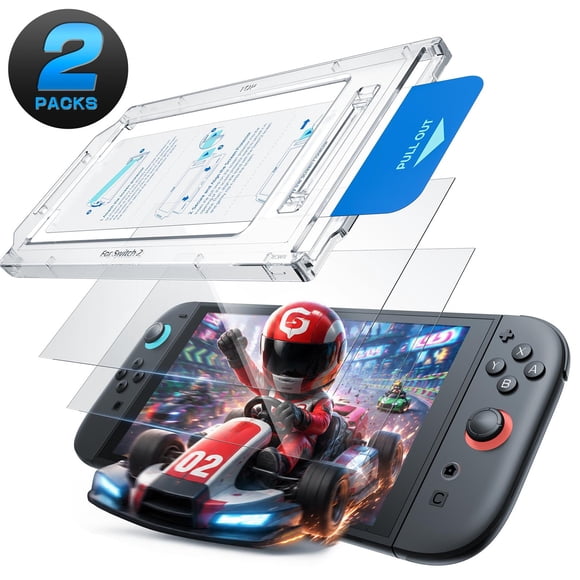 Protector de pantalla Mumba para Nintendo Switch 2 – paquete de 2, 9H