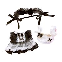 Bothyi - Conjunto De Delantal Y Tocado Para Muñeca De Peluche, Ropa De Muñeca De Peluche De Moda De Dibujos Animados Suaves Para Muñeca De 20 Cm