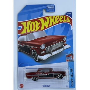 Coche Fundido A Presión Hot Wheels '55 Chevy Bel Air 1/5 Rojo 2022
