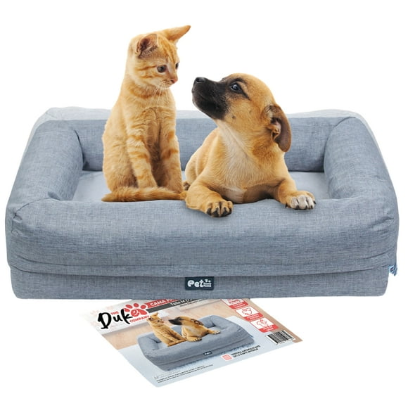 Cama de perro cuadrada Duke talla M 70 x 50 x 16 cm Gris