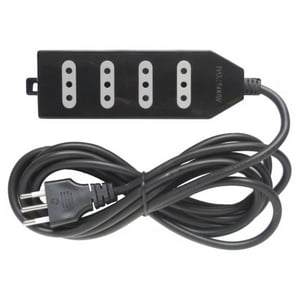 Macrotel - Zapatilla Alargador 3Mt 4 Entradas Negro