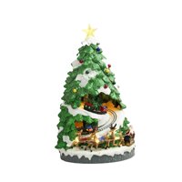 Bothyi - Decoración De Mesa De Árbol De Navidad Musical Iluminada Para Sala De Estar Con Estante De Mesa
