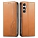 thumbnail image 1 of Funda tipo cartera para Samsung Galaxy A56 de piel con cierre magnético, ranuras para tarjetas y correa para la muñeca Marrón, 1 of 6