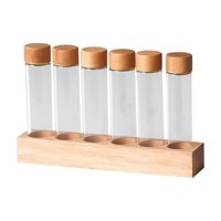 Magideal - Contenedores Para Almacenar Granos De Café Tubo Para Almacenar Café Con Estante De Exhibición Tubos Para Almacenar Granos De Café Para Venta Minorista 6 Vasos Altos