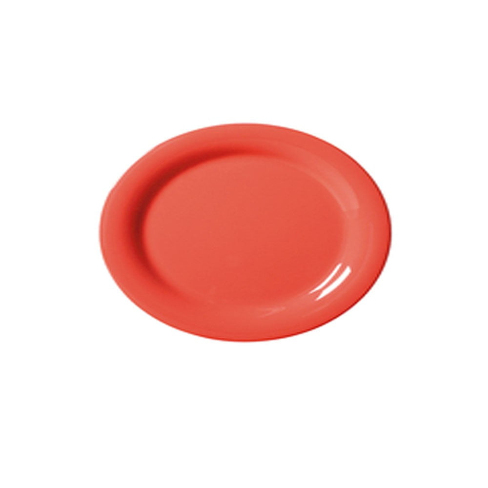Get - Set De 4 Plato Ovalado Melamina Naranjo 34 X 26 Cm