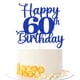thumbnail image 1 of Decoración para tartas Kaoenla con purpurina para celebrar 60 cumpleaños, 60 años, azul, 1 of 8