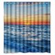 thumbnail image 1 of Cortina de ducha con diseño de amanecer en el mar, juego de cortinas de baño con ganchos, tamaño 66 x 72 pulgadas, 1 of 3
