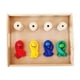 thumbnail image 1 of Montessori Práctica Juguetes De Cuerda Aprendizaje Habilidad Juguete Portátil Para Niños Pequeños Campana Bobinado, 1 of 2
