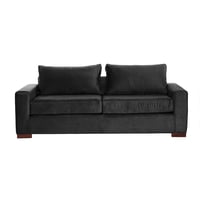 Latam Home - Sofa Livorno 3 C Tela Velvet Negro