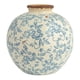 thumbnail image 4 of Jarrón Creative Co-Op DF2720, terracota, floral, azul, 20 cm, 4 of 7
