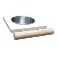 Ioensy - Plato De Alimentación Para Pájaros, Taza, Comida Para Pájaros, Tazas De Acero Inoxidable Para Loro, Periquito, Ranura Única
