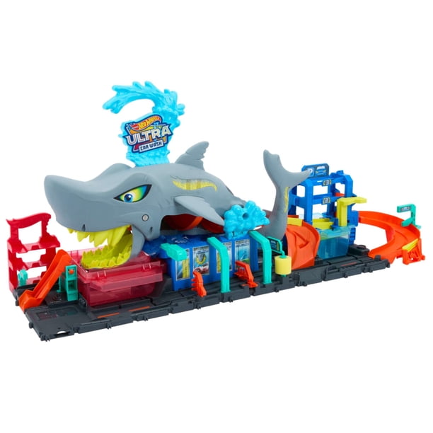 Pista de Carrera Hot Wheels City Mega Tiburón Auto Color Reveal 3+ Años