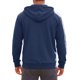 thumbnail image 3 of Chaqueta con capucha de color sólido, ligera y casual para hombre con cremallera y cordón, talla L, azul marino, 3 of 6