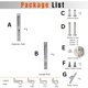 thumbnail image 5 of Juego de puertas corredizas de vidrio T-HAKEN Silver con cerradura con llave de 17 cm, 5 of 6