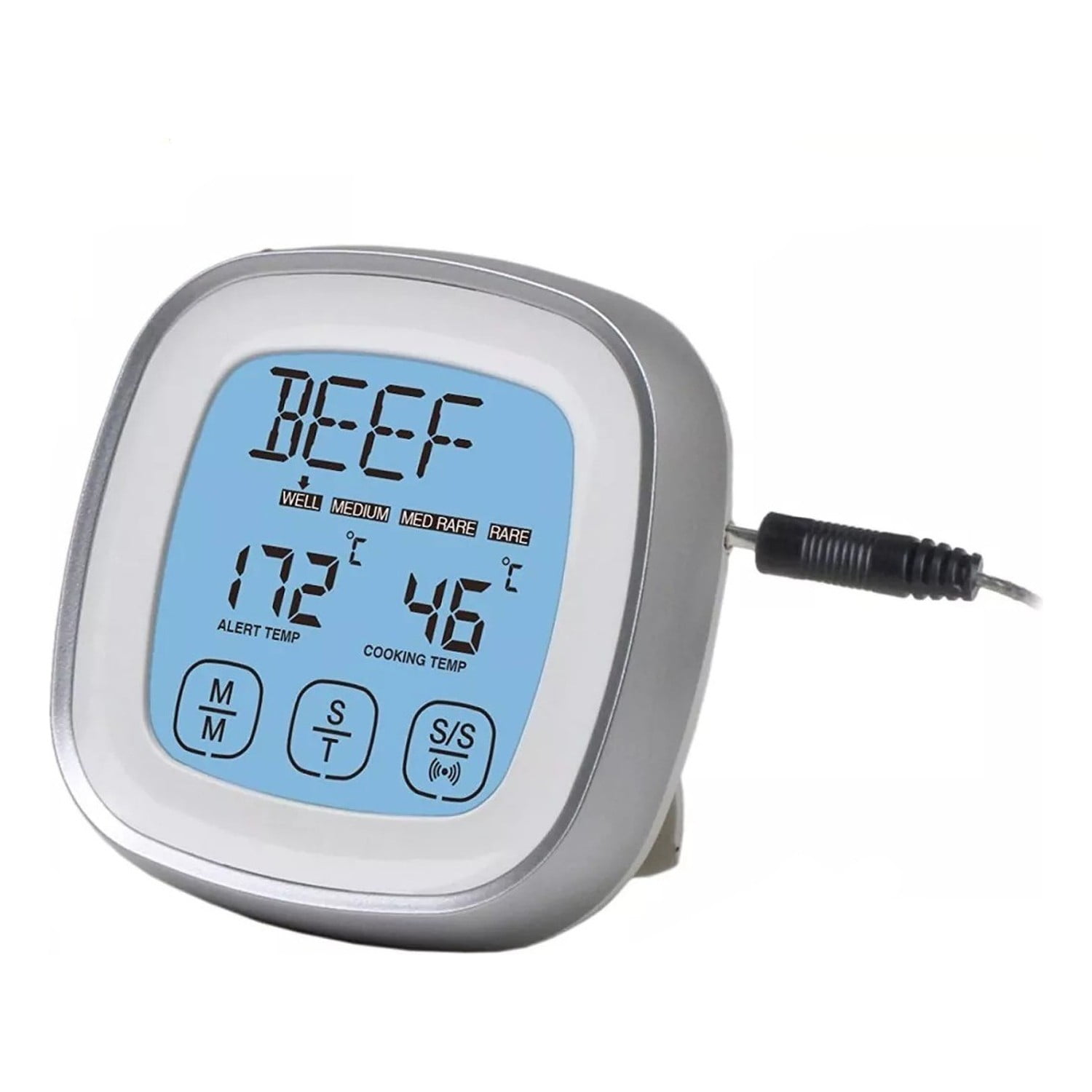 Genérico - Termómetro Digital Temporizador Para Asado Y Parrilla