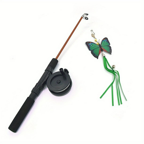 Cat Toy Set Retractable Cat Wand And Butterfly Dragonfly Set For Indoor Funny Cat Sticks