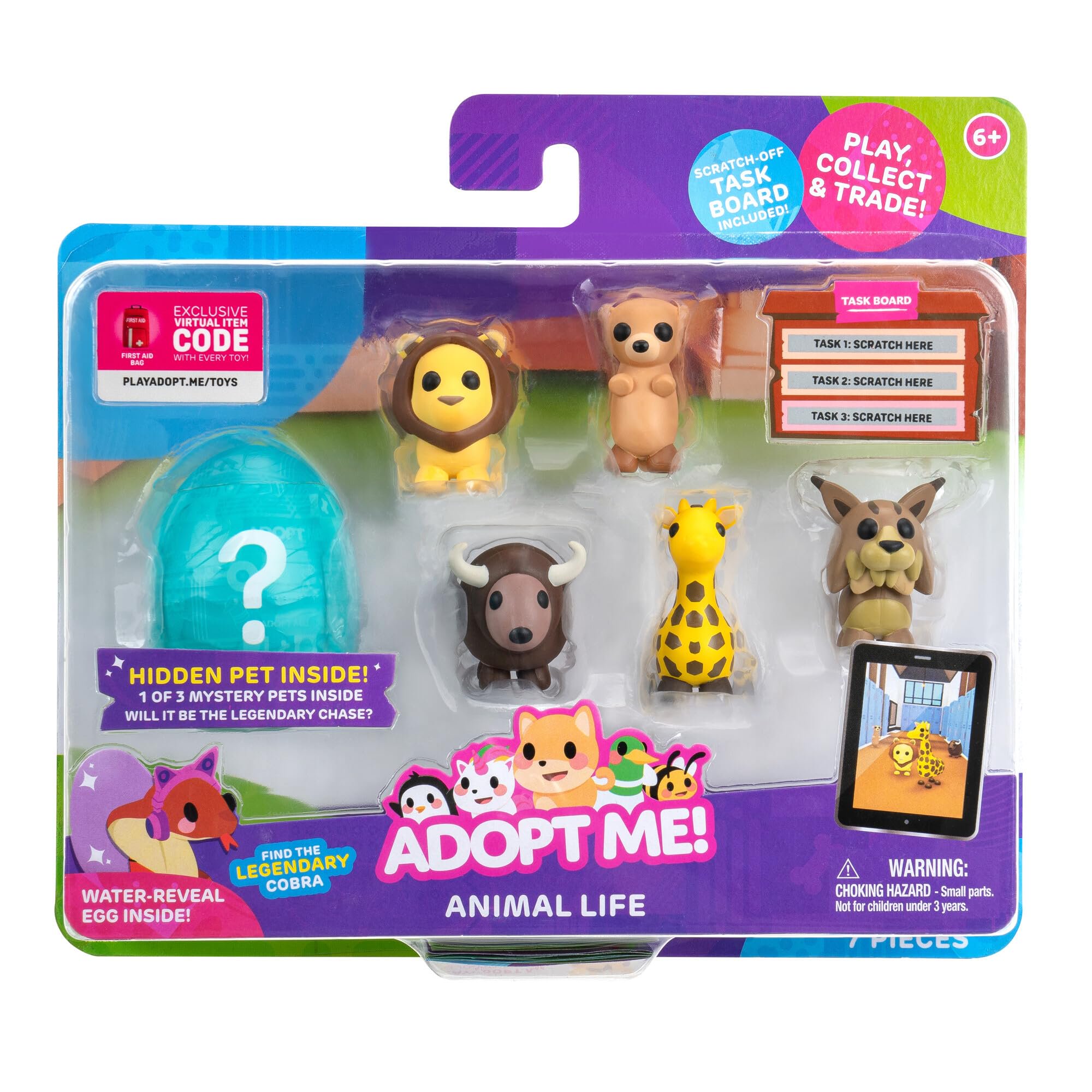 Juguete Adopt Me! Paquete Múltiple Para Mascotas Animal Life 6+