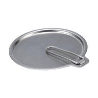 Magideal - Tapa De Olla Para Acampar De Acero Inoxidable Tazón Cubierta De Plato Utensilios De Cocina Con Mango Vajilla Cubiertos Dia 12.7Cm Sartén Para Cocinar